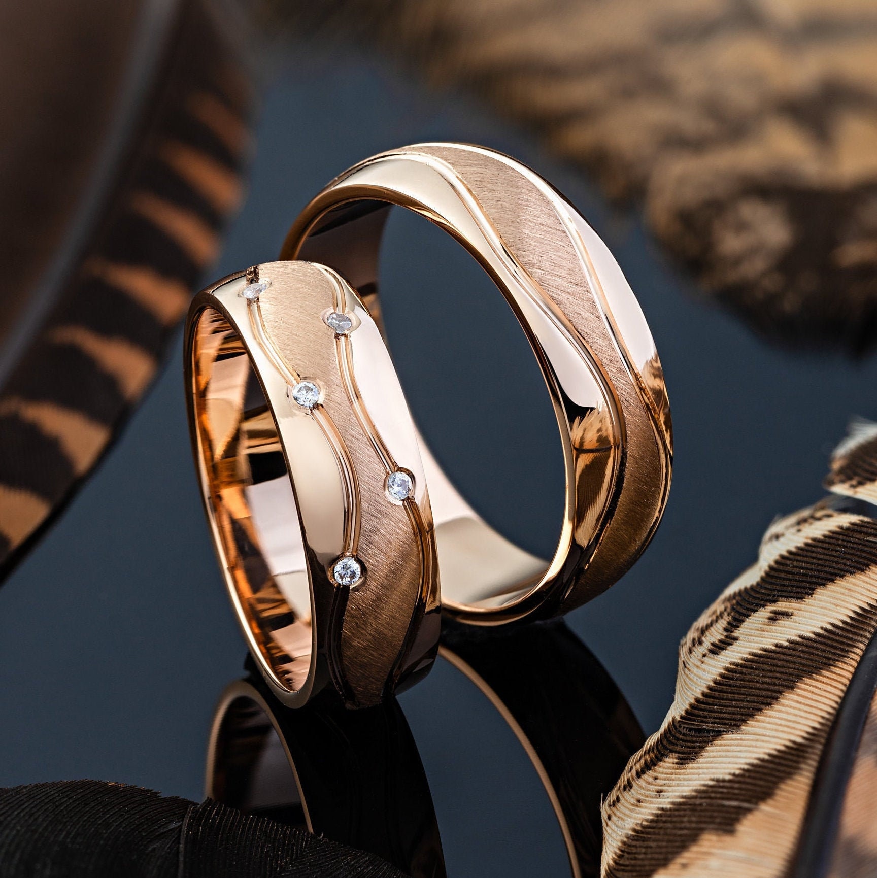 Unique matching wedding deals bands his and hers