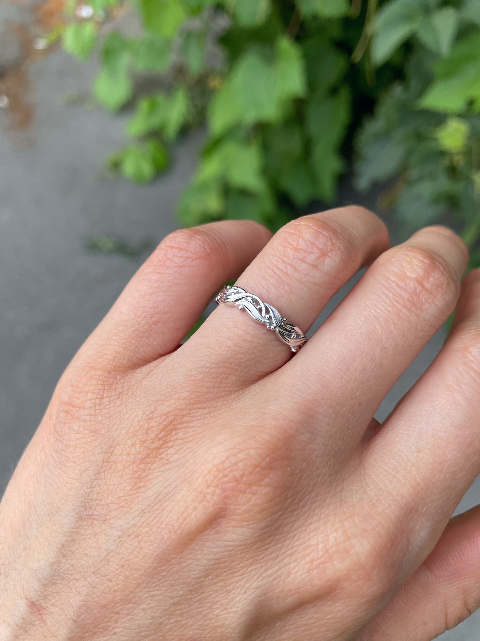 Unique Wedding Bands Set. Gold Wedding Rings. Vine Wedding Etsy