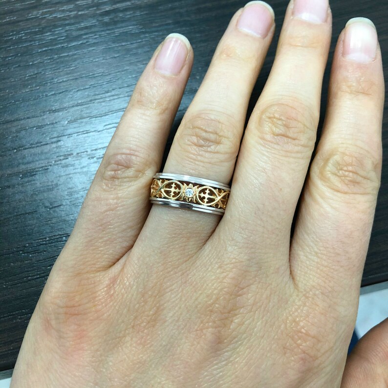 Matching Wedding Rings Set With Infinity Sign. Unique Wedding - Etsy