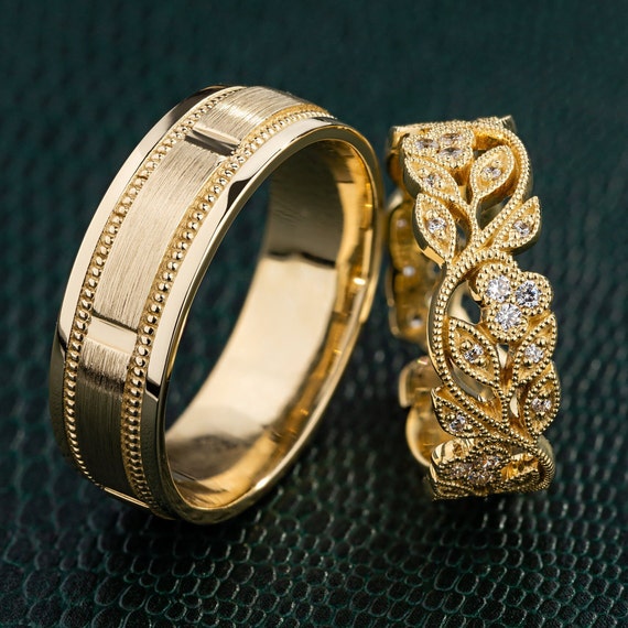Flower Design 14k Solid Gold Ring - Gleam Jewels