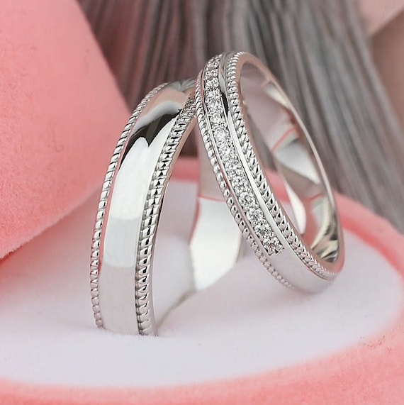 Diamond rings | Couple ring design, Couple rings gold, Engagement rings  couple