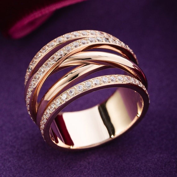 Buy Natural Champagne and White Diamond Ring in Vermeil Rose Gold Over  Sterling Silver (Size 6.0) 1.00 ctw at ShopLC.