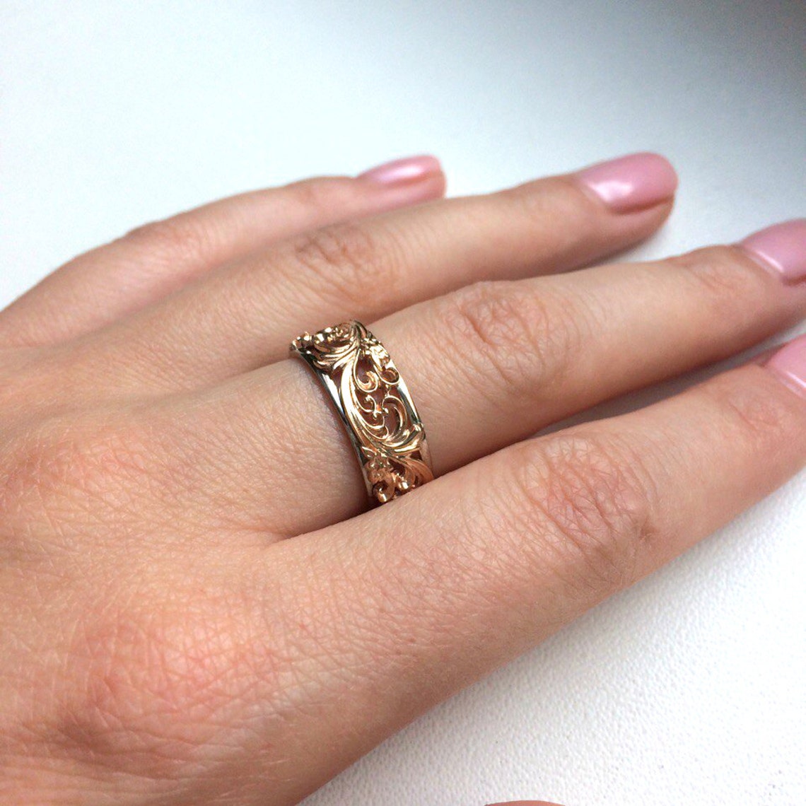 Gold Wedding Band Wedding Bands Women Wedding Band for Etsy