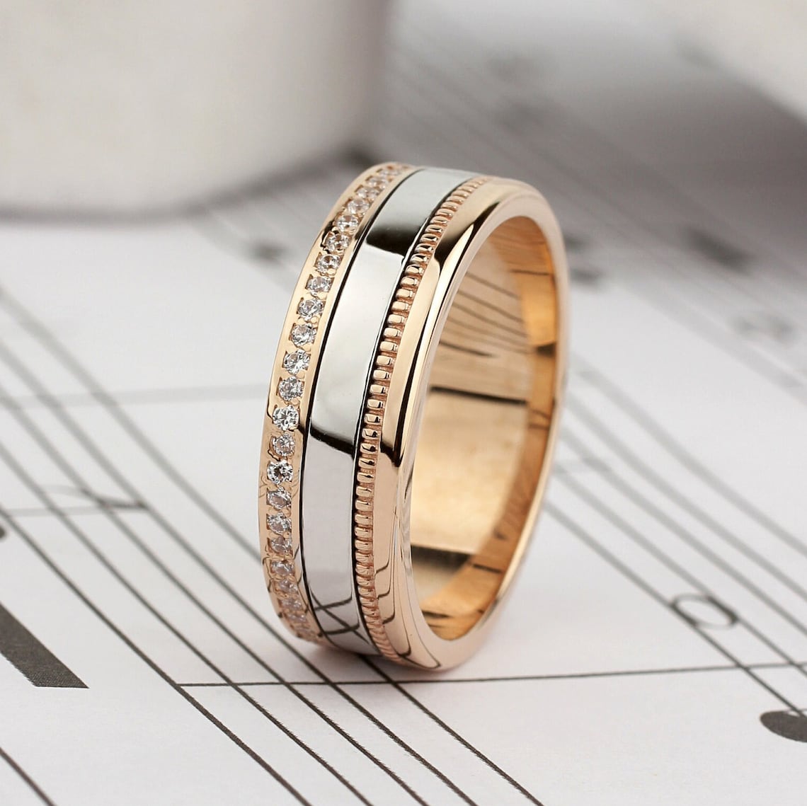 14k Gold Women's Wedding Band. Gold Wedding Band Women. Etsy