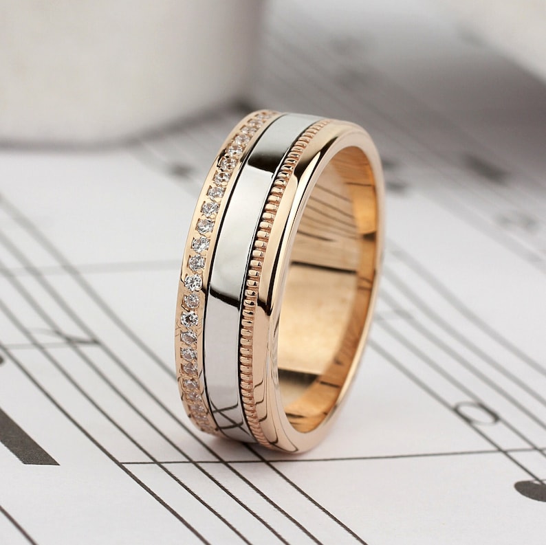 14k Gold Women's Wedding Band. Gold Wedding Band Women. Etsy