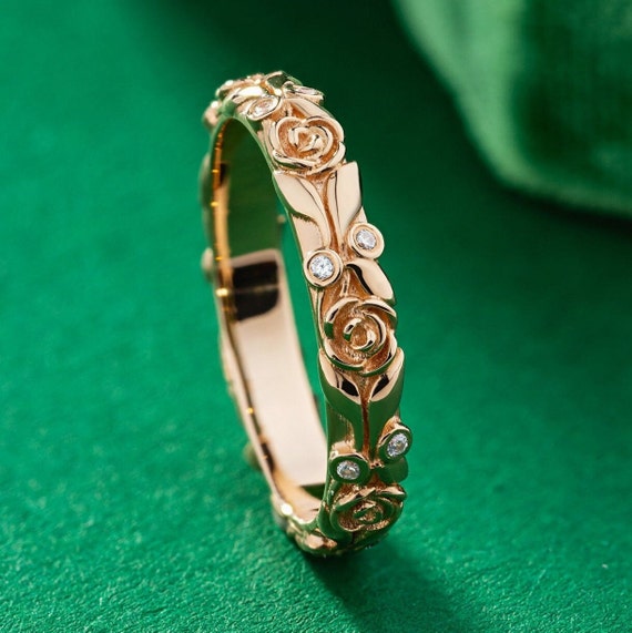 Unique Floral 22k Gold CZ Statement Ring | Statement rings, Unique jewelry,  Gold