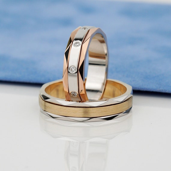 Matching gold wedding clearance rings