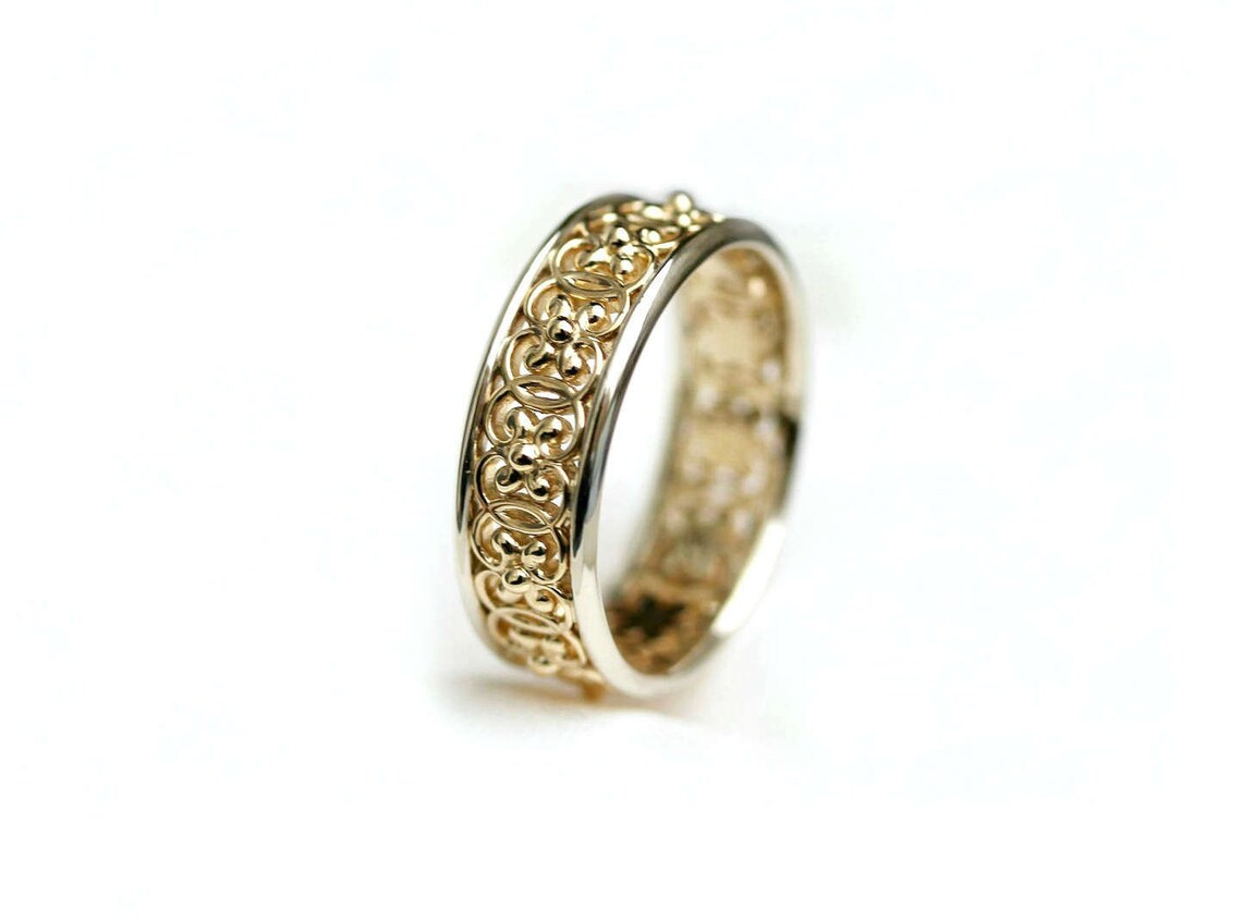 14k Gold Wedding Band Wedding Bands Women Wedding Band for Women