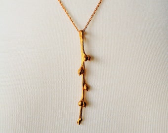 Bronze Holly Branch Necklace
