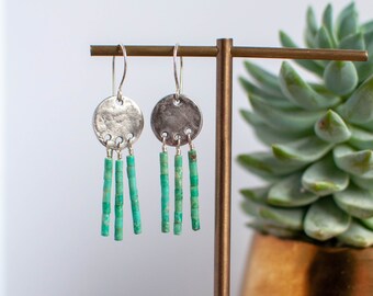 Dreamcatcher Turquoise Drop Earrings