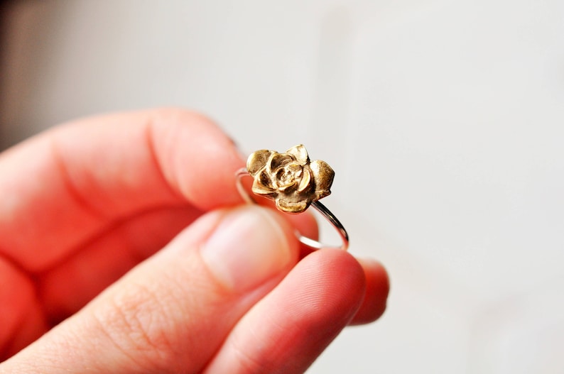 Succulent Ring Bronze and Sterling