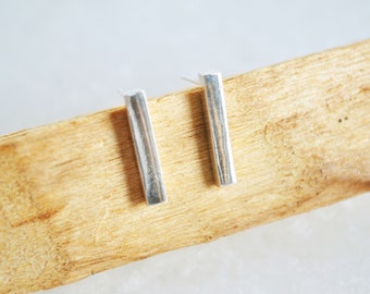 Short Bar Stud Earrings