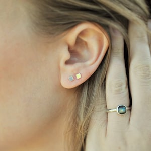 Tiny square studs