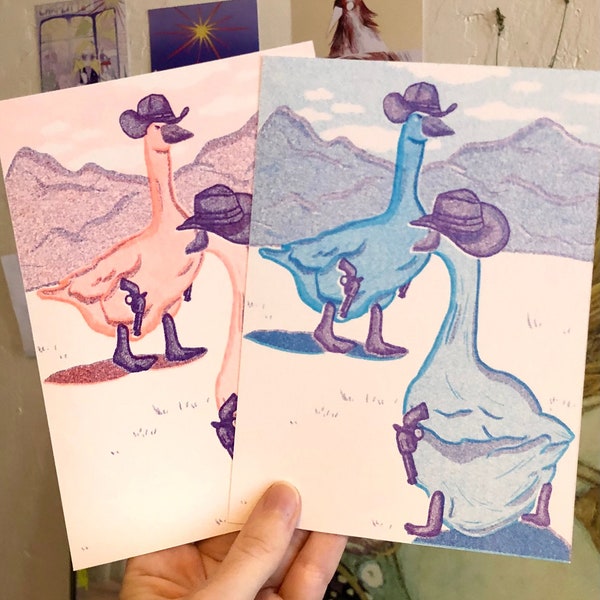 riso print seul DUEL DUCKS