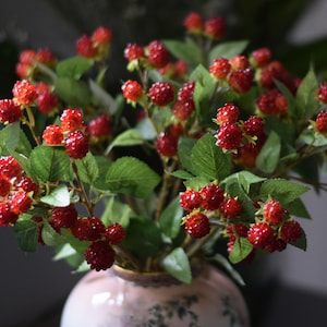 Faux raspberry ,Faux berry, Artificial fruit, Home decor, Faux arrangements,All year faux arrangements