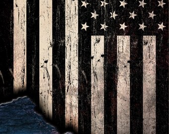 Ripped flag decal | Etsy