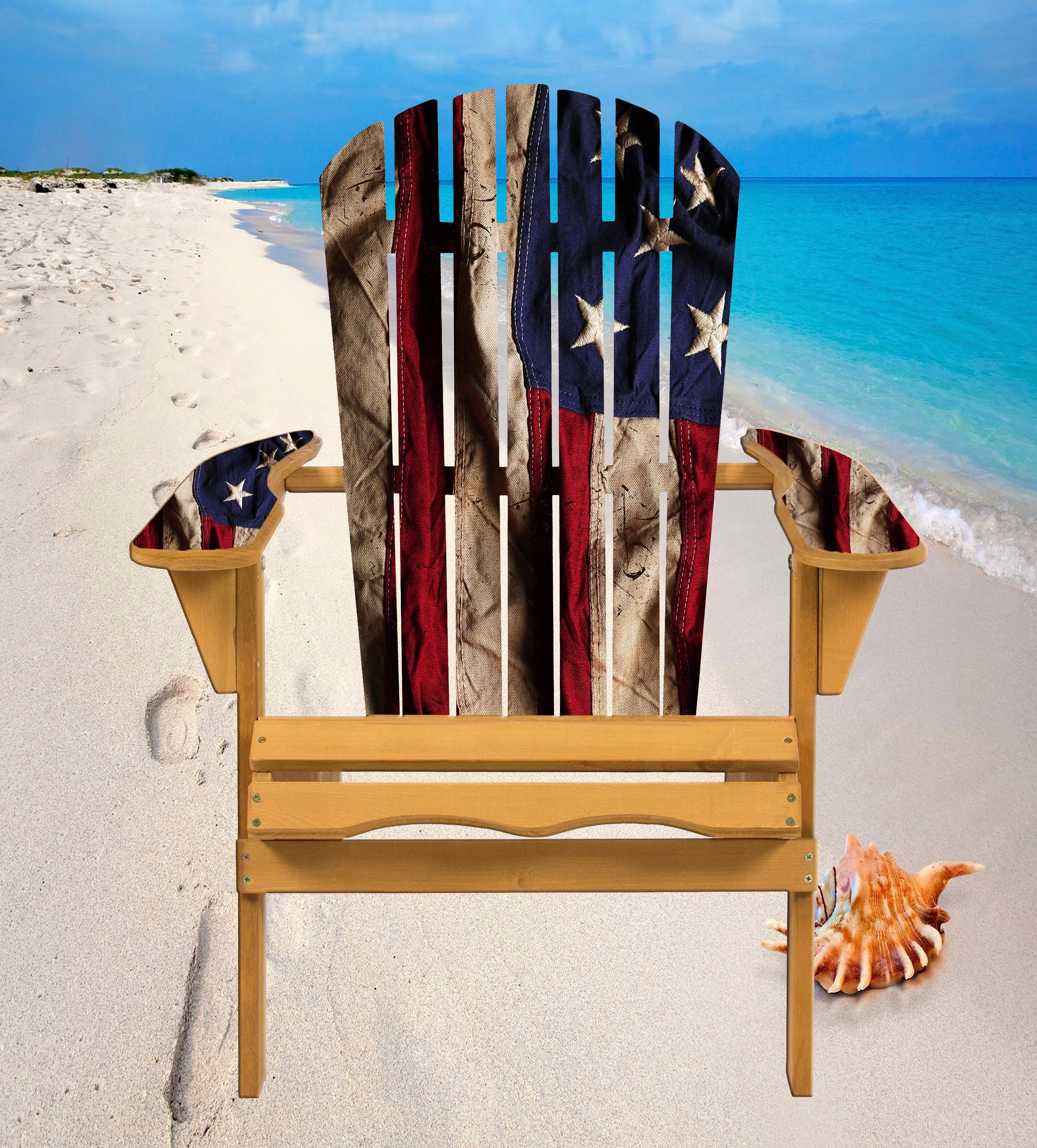 American Flag Adirondack Chair Decals Etsy