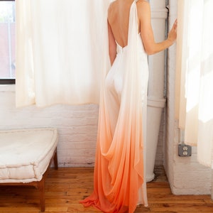 Ombre Wedding Cape: Hand-Dyed Tulle Bridal Veil