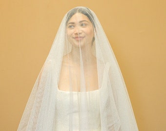 SILVER BRIDAL VEIL silver blusher veil metallic veil, gold veil, blusher veil, gold silver wedding veil boho veil bridal veil wedding veil