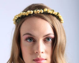 FESTIVAL FLOWER CROWN floral crown - rose flower crown - festival crown - bridal accessories - floral halo - rose flower crown - flower halo