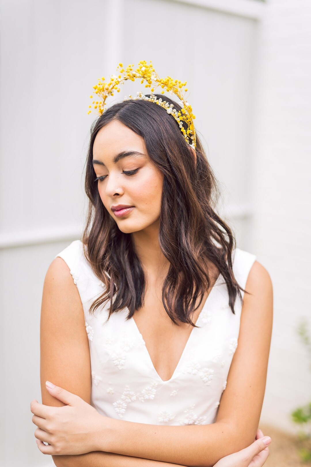 NATURAL FLOWER HEADBAND Baby's Breath Headband Flower Etsy