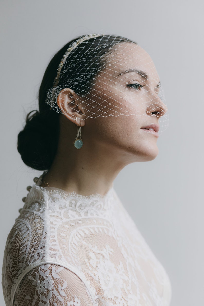 BIRDCAGE VEIL HEADBAND Fascinator Birdcage Headband Bridal Veil Vintage
