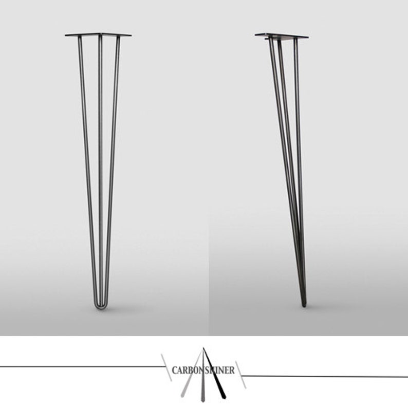 Set of 4 Hairpin Table Legs Industrial Retro Style 12mm Etsy UK