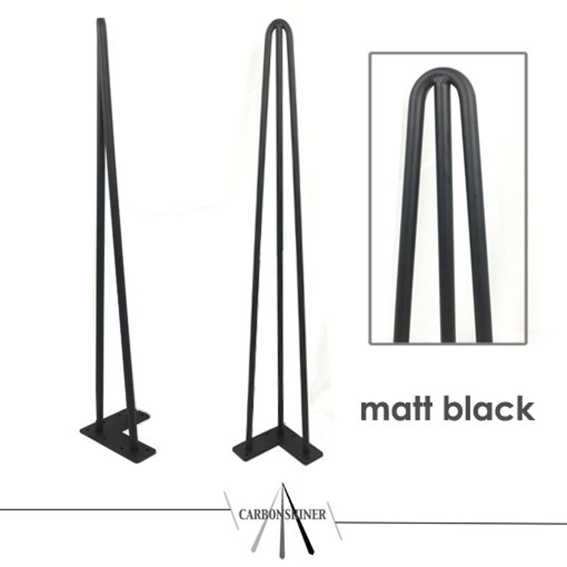 Set of 4 Hairpin Table Legs Industrial Retro Style 12mm Etsy UK
