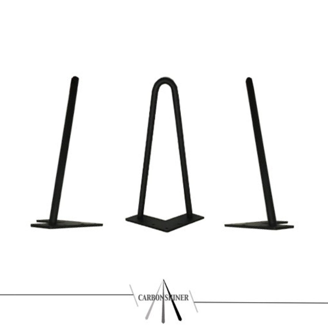 Set of 4 Hairpin Table Legs Industrial Retro Style 12mm Etsy