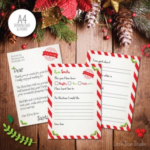 Carta ao Papai Noel - Pai Natal - Download - Natal - Festiva - Crianças - Família - A4