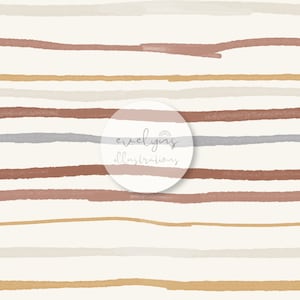 Boho Stripes Seamless Pattern / Fabric Design / Surface Pattern / Digital Paper / Digital Download / Digital Pattern