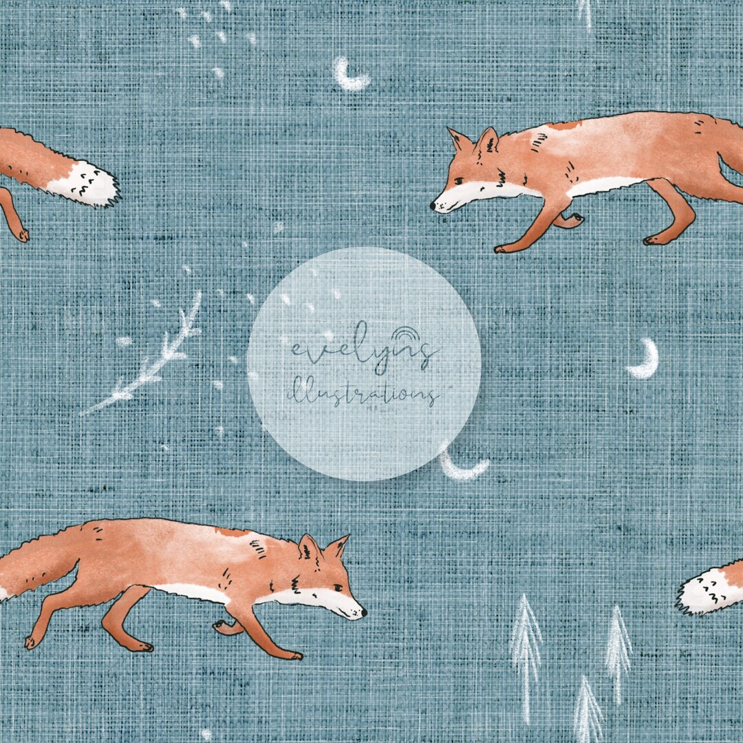 Fox Seamless Pattern / Fabric Design / Surface Pattern / Digital Paper ...