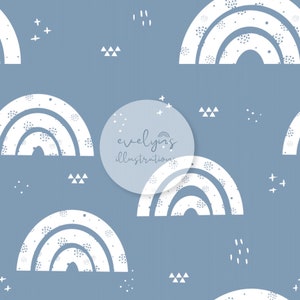 Retro Rainbows Seamless Pattern / Fabric Design / Surface Pattern / Digital Paper / Digital Download / Repeat Pattern / Digital Pattern
