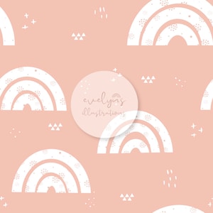 Retro Rainbows Seamless Pattern / Fabric Design / Surface Pattern / Digital Paper / Digital Download / Repeat Pattern / Digital Pattern