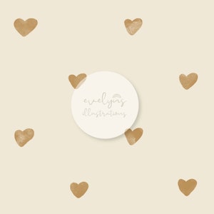 Simple Boho Hearts Seamless Pattern / Fabric Design / Surface Pattern / Digital Paper / Digital Download / Repeat Pattern / Digital Pattern
