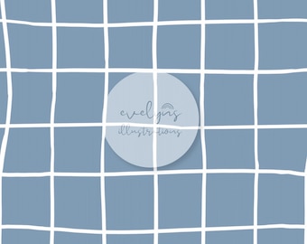 Simple Square Grid Seamless Pattern / Fabric Design / Surface Pattern / Digital Paper / Digital Download / Repeat Pattern / Digital Pattern
