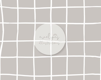 Simple Square Grid Seamless Pattern / Fabric Design / Surface Pattern / Digital Paper / Digital Download / Repeat Pattern / Digital Pattern