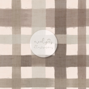 Boho Gingham Watercolour Seamless Pattern / Fabric Design / Surface Pattern / Digital Paper / Digital Download / Repeat Pattern / Digital