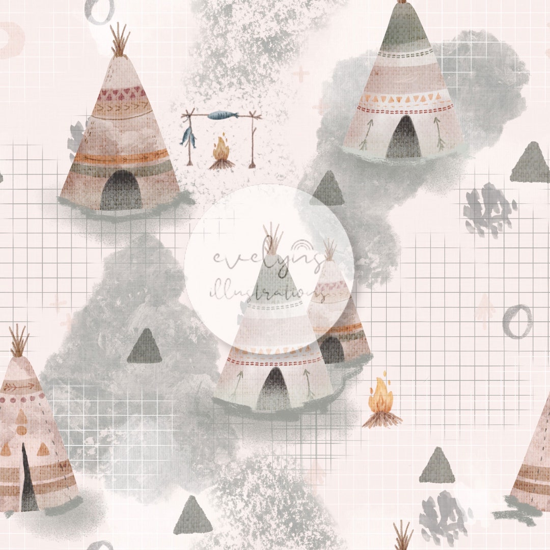 Total Teepee Seamless Pattern / Fabric Design / Surface Pattern ...