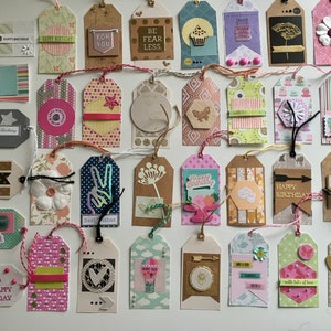 Handmade Gift Tags - All Occasions/Birthday/Thank You - Mixed Pack of 10/15/20/25