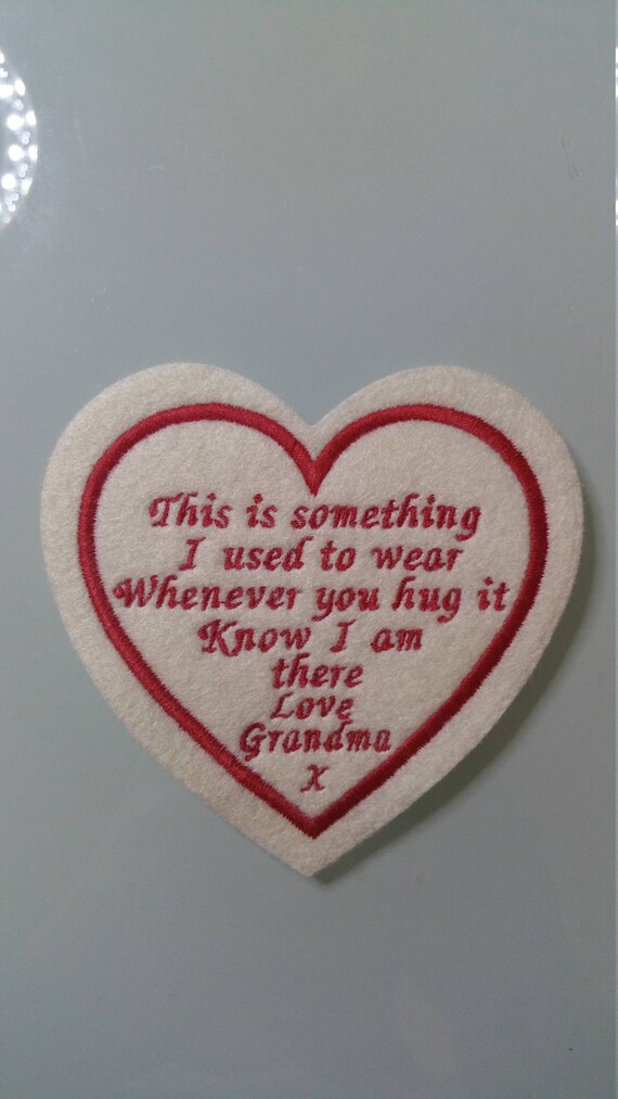 Memory patch memorial patch memory pillow patch memory bear Etsy