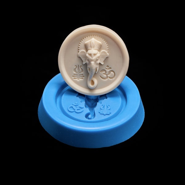 Lord Ganesha, silicone mold, 50mm diameter