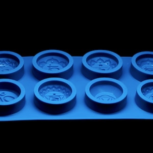 8 Chakra Symbols, silicone mold set, 40mm diameter, 14mm depth