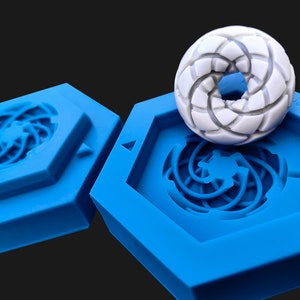 Moule en silicone Phi Torus, Canaux pour bobines Rodin, Séquence 369