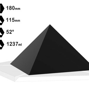 Pyramid of Giza/Cheops, 180mm Base HDPE Mold for Orgone Casting image 3