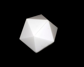 ICOSAHEDRON 86.14mmx80.46mm,Orgone Casting Mold, HDPE