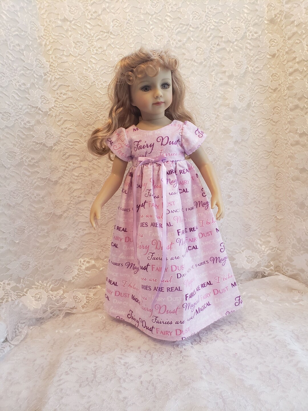 Fairies Linen and Organza Handsmocked Girl Dress