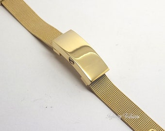 24k Gold Plated Cremation Urn Bracelet ID Keepsake Bangle Adjustable Mesh Strap Holds Ashes Hair Fur - Engraved Custom Memorial Funeral Vial