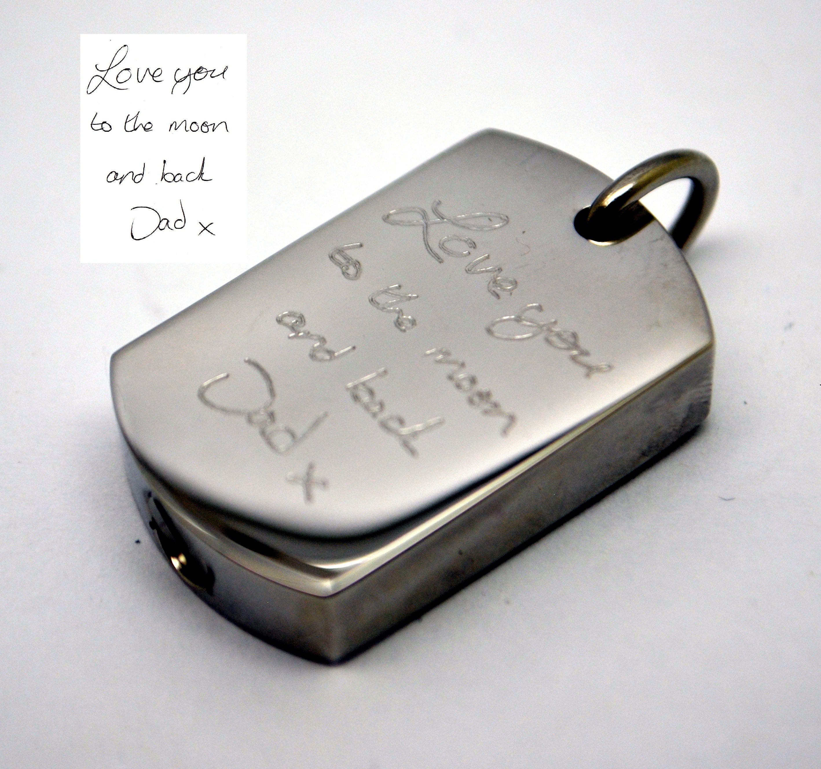 Dog tag shop ash holder