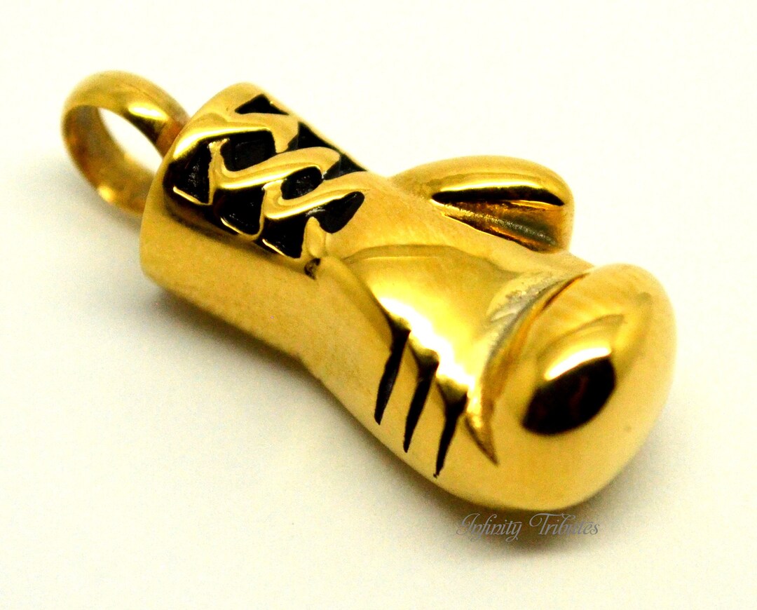 Boxing Glove Cremation Urn Necklace 24k Gold Plated Keepsake Etsy UK